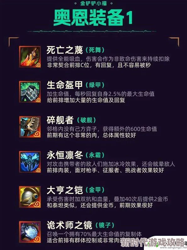 《金铲铲之战》游戏中冥火之拥装备适配角色全面介绍与分析