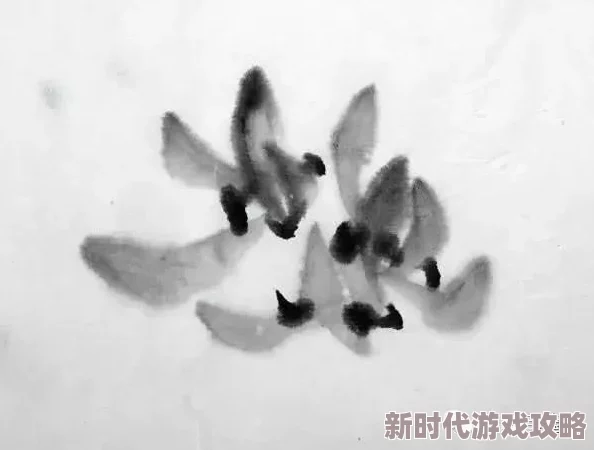 拿毛笔在里面刷进度过半精细描绘花瓣纹路力求纤毫毕现