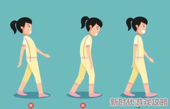 走一步撞一下带着上楼网友称走路姿势怪异姿势需调整或为摆拍