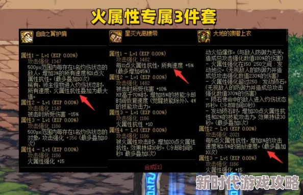 地下城与勇士DNF：揭秘装备搭配攻略，头部至手镯部位强化火属性抗性提升爆料