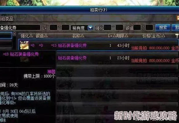DNF市场深度揭秘：稀有装备强化奇迹，哪些神器身价飙升成拍卖行天价之宝？